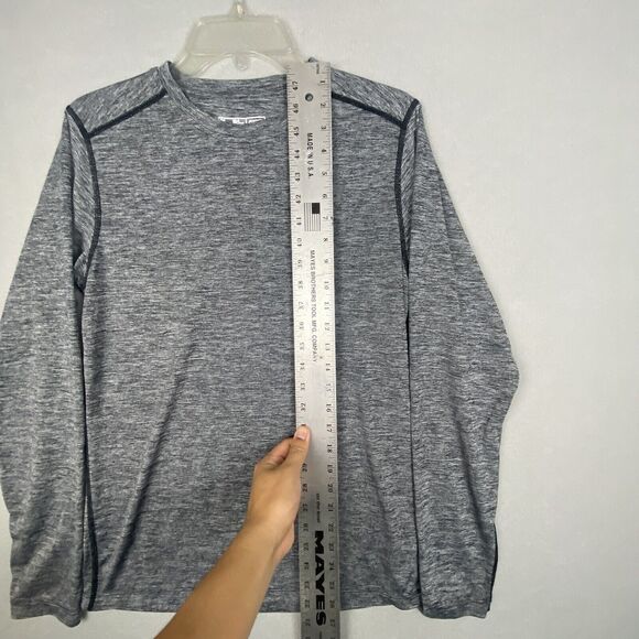 New Balance NB Dry Gray Long Sleeve Pullover Top Size Small Running Workout - Picture 3 of 8